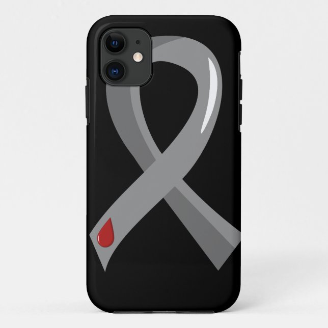 Juvenile Diabetes Grey Ribbon 3 Case-Mate iPhone Case (Back)