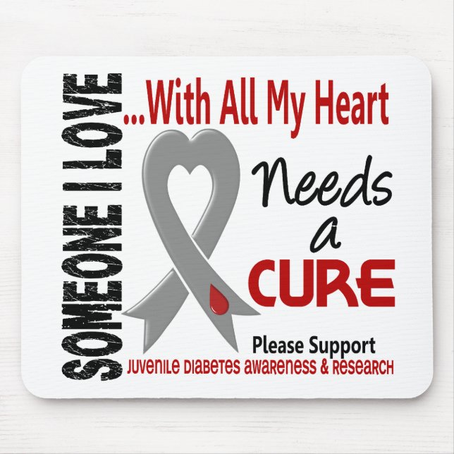 Juvenile Diabetes Needs A Cure 3 Mouse Pad (Front)