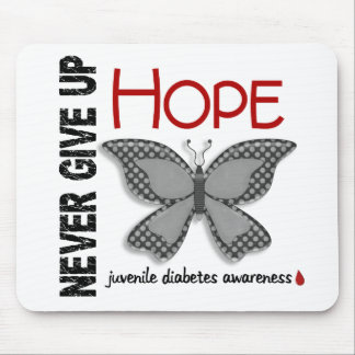 Juvenile Diabetes Never Give Up Hope Butterfly 4.1 Mouse Pad