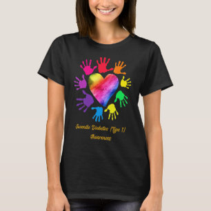 Juvenile Diabetes Type 1 Awareness Hands T-Shirt