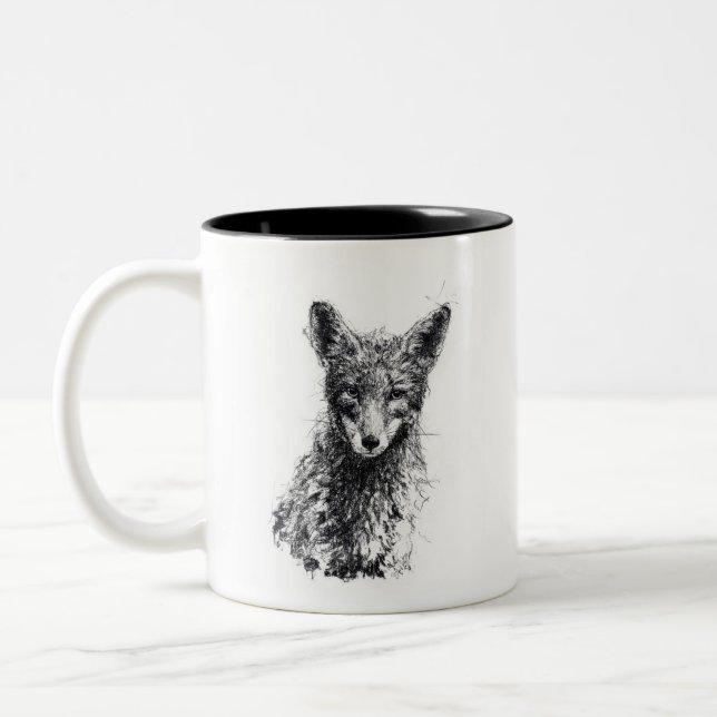 Juvenile Fox Two-Tone Coffee Mug (Left)