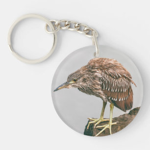 Juvenile Heron Key Ring
