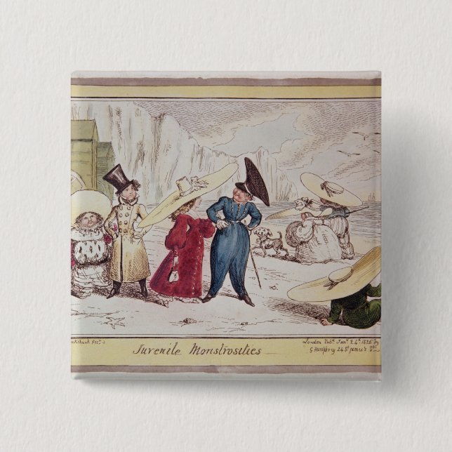 Juvenile Monstrosities, 1825 15 Cm Square Badge (Front)