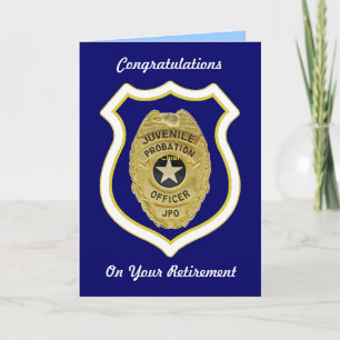 Juvenile Probation Officer Retirement Cards