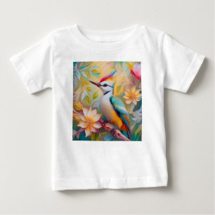 Juvenile Rainbow Woodpecker Fantasy Bird Baby T-Shirt