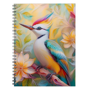 Juvenile Rainbow Woodpecker Fantasy Bird Notebook
