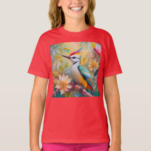 Juvenile Rainbow Woodpecker Fantasy Bird T-Shirt