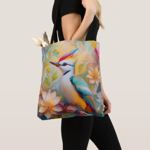 Juvenile Rainbow Woodpecker Fantasy Bird Tote Bag