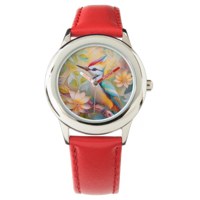 Juvenile Rainbow Woodpecker Fantasy Bird Watch (Front)