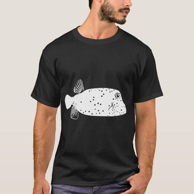 Juvenile Spotted Boxfish White Design T-Shirt (Front)