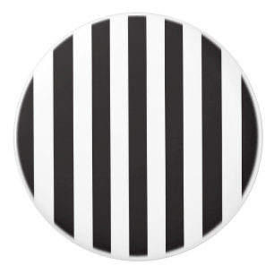 Juventus Torino stripes football club Italy black  Ceramic Knob