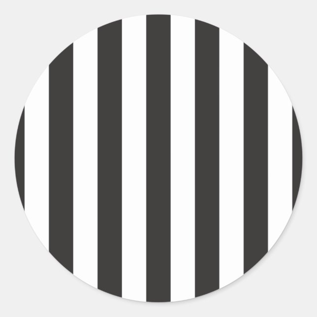 Juventus Torino stripes football club Italy black  Classic Round Sticker (Front)