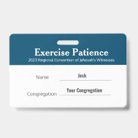 JW 2023 Convention Custom Name Exercise Patience