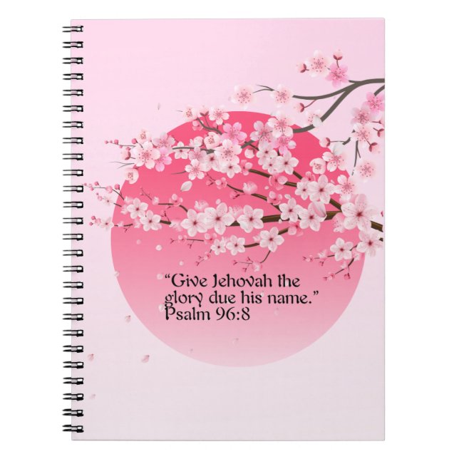 JW 2025 Year Text Apple Blossom Notebook (Front)