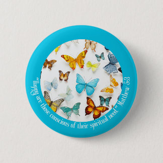 JW 2026 Year Text Colorful Butterflies 6 Cm Round Badge
