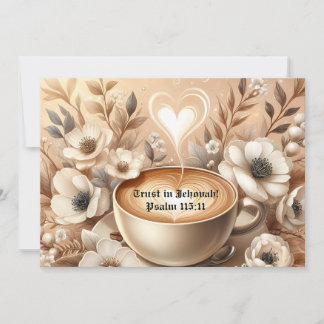 JW 2027 Year Text with Coffee Greeting Card