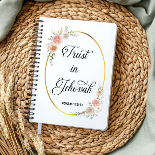 JW 2027 Year Text with Roses Psalm 115:11 Notebook