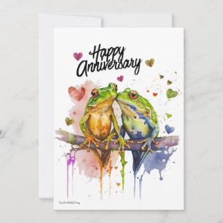 JW Anniversary Card "Frogs in Love"