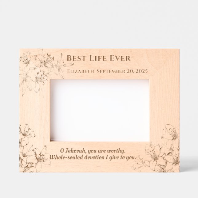 JW Baptism Gift-Keepsake for new Sisters Etched Frames (Front)