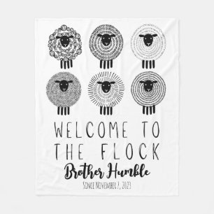JW Baptism Gift Personalised Welcome to the Flock  Fleece Blanket