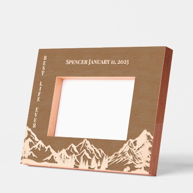JW Baptism Keepsake Personalised for him Etched Frames (Left)