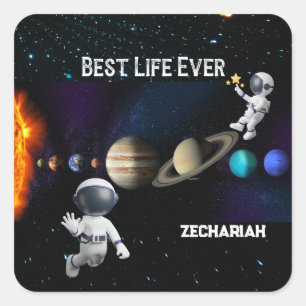 JW Best Life Ever Personalised Stickers for Boys