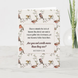 JW Card, Matthew 6:26 JW Greeting Card