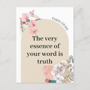 JW Gift 2023 year text Psalm 119:160 boho arch Postcard