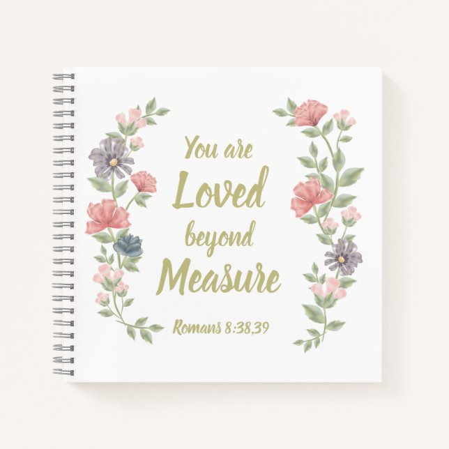 JW gift You Are Loved Beyond Measure Romans 8:38,3 Notebook (Front)