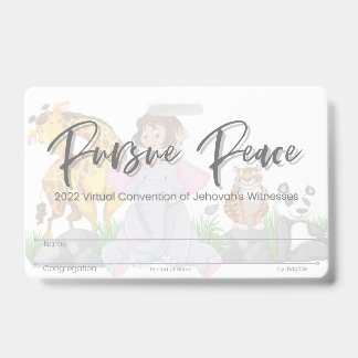 JW Keepsake Convention Badge Card | Animals ID Badge