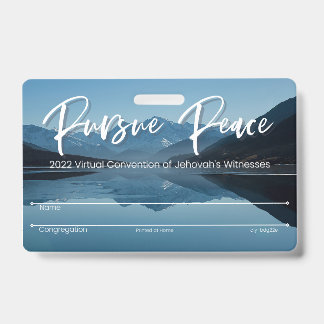 JW Keepsake Convention Badge Card | Mountains ID Badge