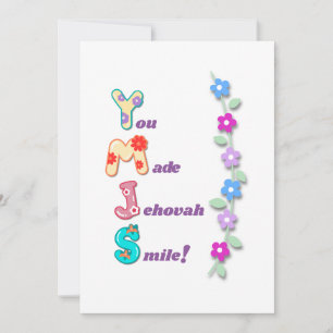 JW Kids Greeting Card "You made Jehovah smile"!