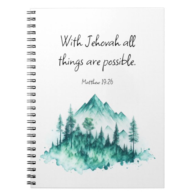 JW Notebook, Matthew 19:26 | JW  Notebook (Front)