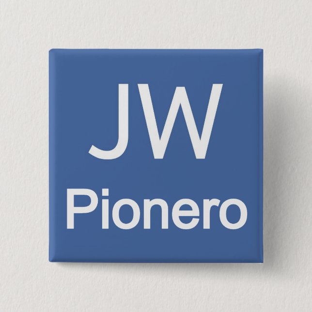 JW Pionero 15 Cm Square Badge (Front)