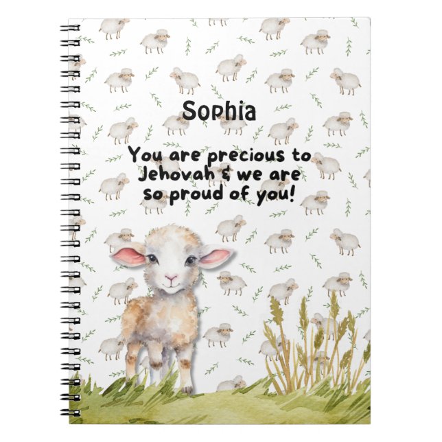 JW Precious Sheep Notebook for young ones (Front)