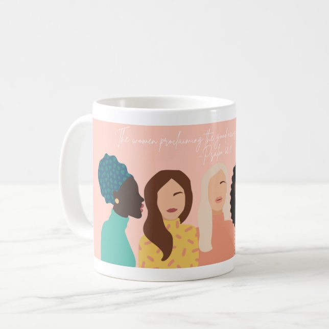 JW Scripture Coffee Mug, Psalm 68:11 Mug (Front Left)