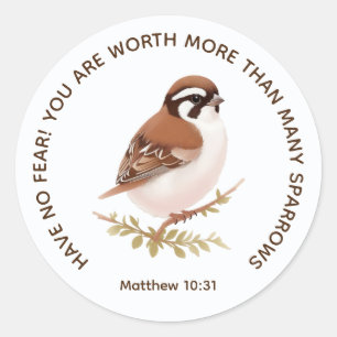 JW Sticker with Scripture, Matthew 10:31