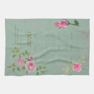 JW year text customise with calendar Tea Towel