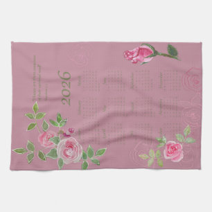 JW year text customize with calendar  Tea Towel
