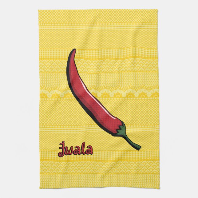 Jwala Chilli Pepper Kitchen Towel (Vertical)