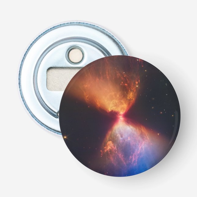 JWST Hourglass Protostar Formation Bottle Opener (Front)