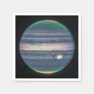 JWST Image of Planet Jupiter in Infrared Napkin