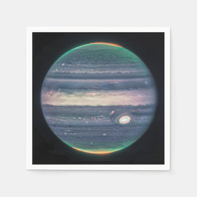 JWST Image of Planet Jupiter in Infrared Napkin (Front)