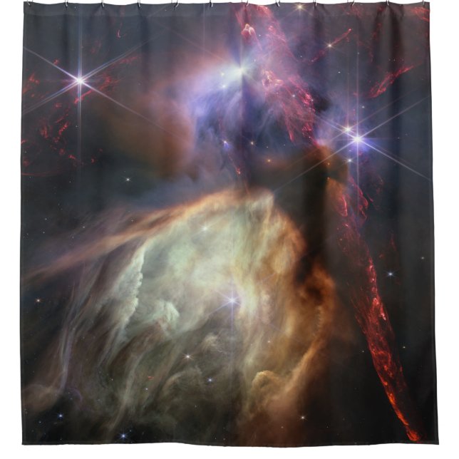 JWST Image of Rho Ophiuchi Stars Shower Curtain (Front)