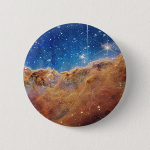 JWST James Webb Space Telescope Cosmic Cliffs 6 Cm Round Badge