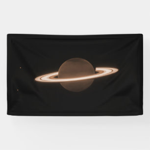 JWST James Webb Space Telescope Saturn Infrared Banner