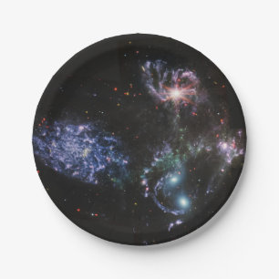 JWST James Webb Space Telescope Stephan’s Quintet Paper Plate