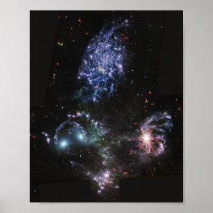 JWST James Webb Space Telescope Stephan’s Quintet  Poster