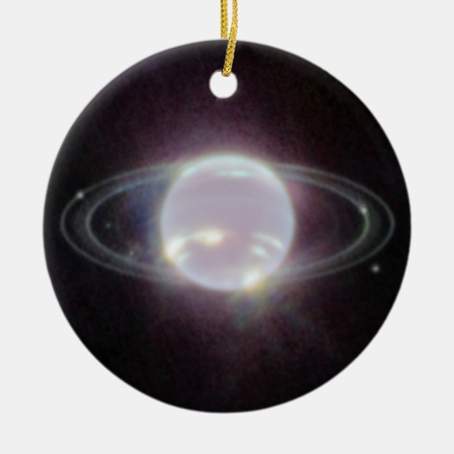JWST Rings of Planet Neptune Ceramic Ornament (Front)