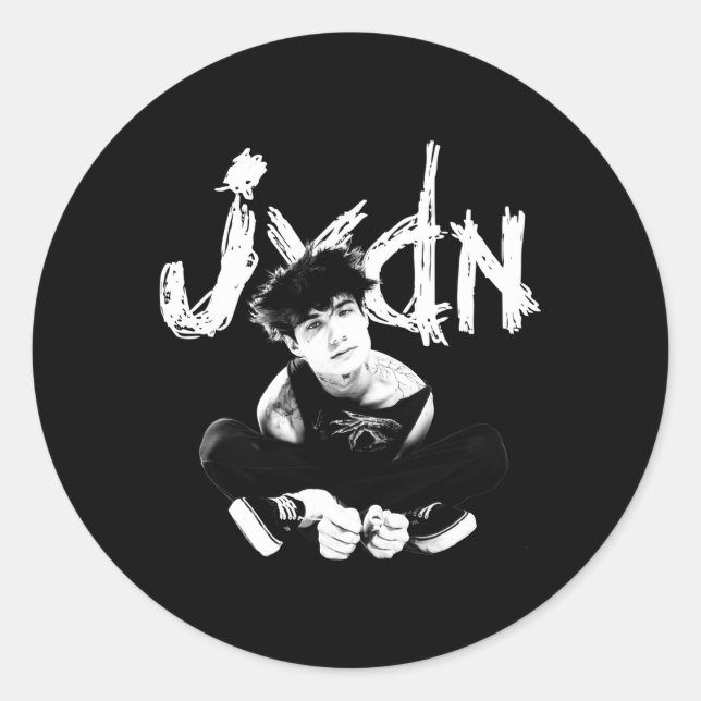 Jxdn Sitting Classic Round Sticker (Front)